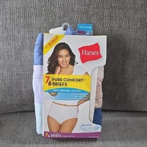 Women's Hanes Pure Comfort Briefs, Pack Of Seven, NWT, Size 8